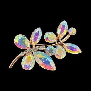 AB Butterfly Brooch Rose Gold